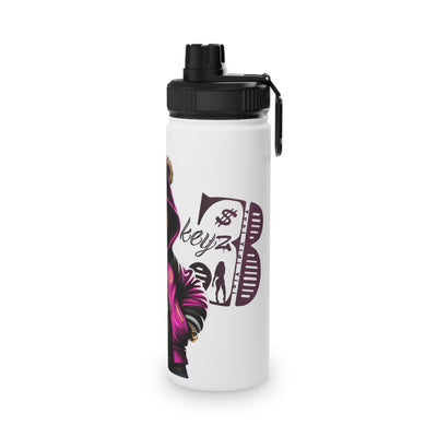 3keyz Cool Bear Pink Stainless Steel Water Bottle with Sports Lid