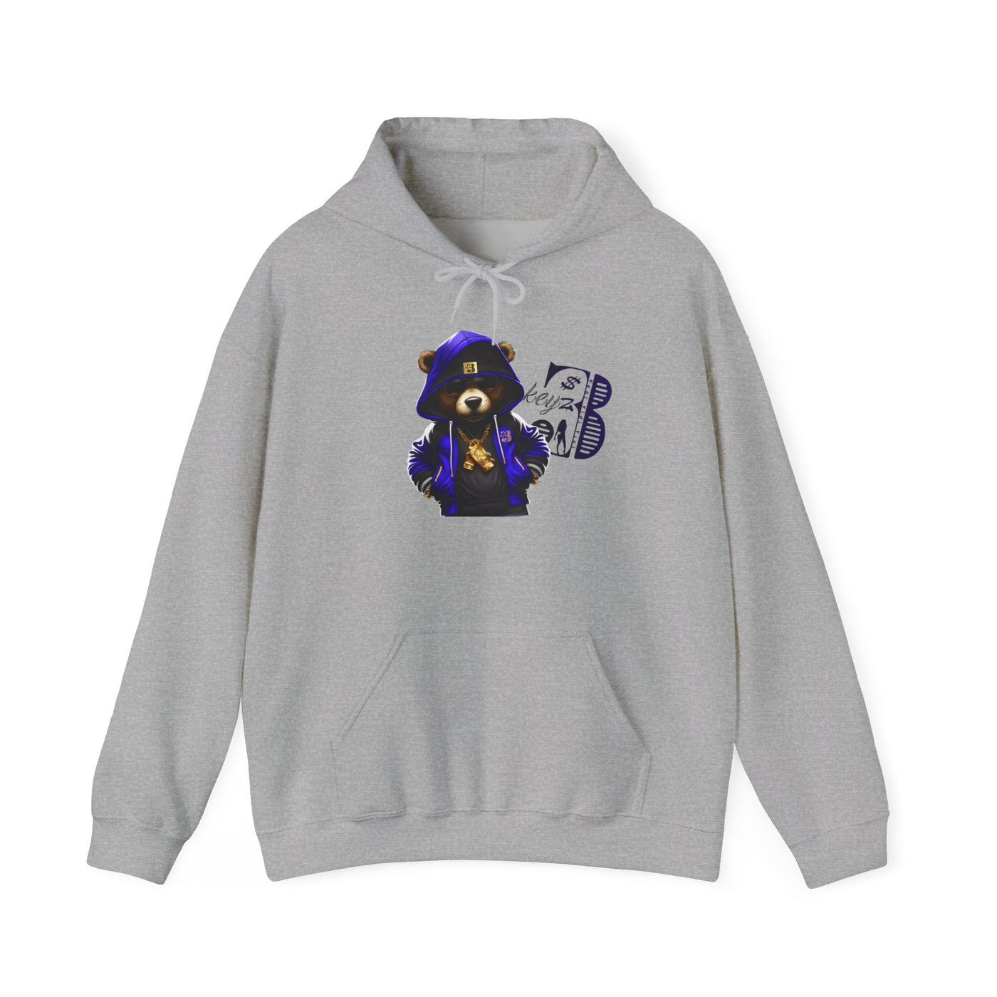 Unisex Hooded Sweatshirt 3keyz OG Teddy Drip Design Blue