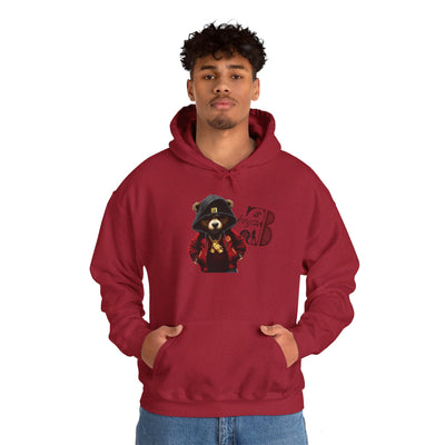Unisex Hooded Sweatshirt 3keyz OG Teddy Drip Design Black/Red