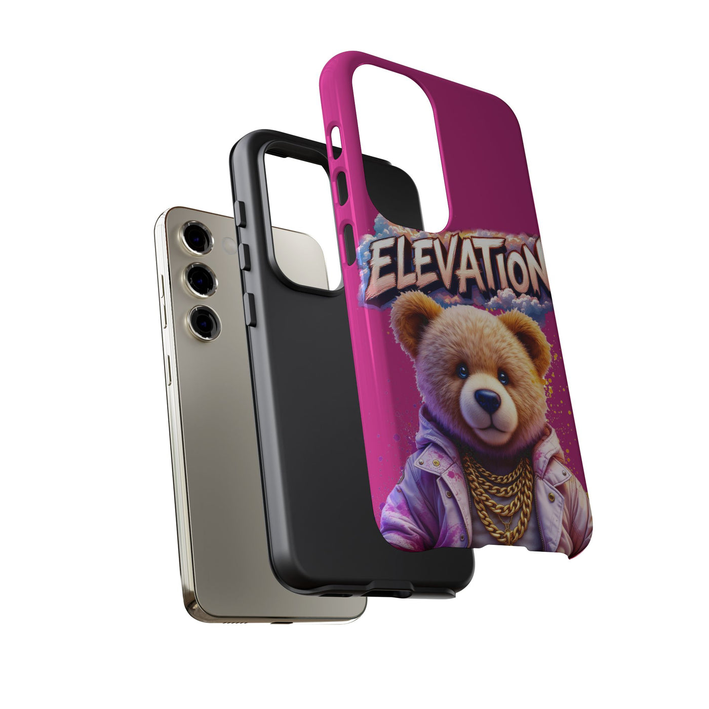 Elevated street drip Bear Pink Phone Case - Tough and Trendy Design
