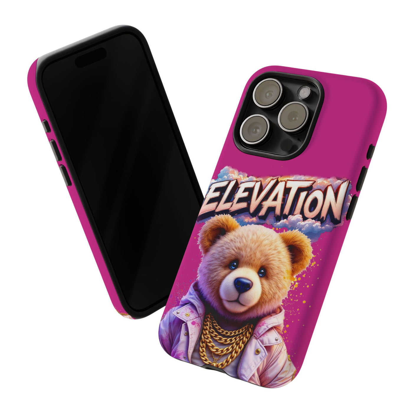 Elevated street drip Bear Pink Phone Case - Tough and Trendy Design