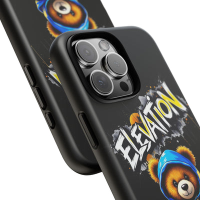 Elevated street drip Bear Black Phone Case - Tough and Trendy Design