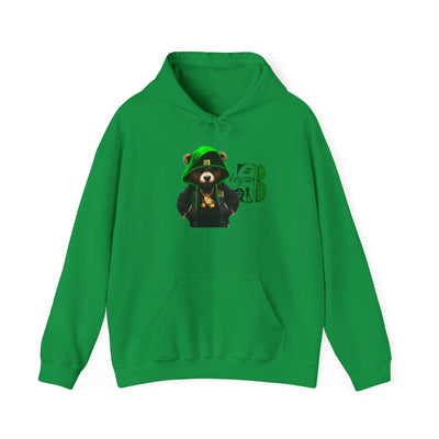 Unisex Hooded Sweatshirt 3keyz OG Teddy Drip Design Lime/Black