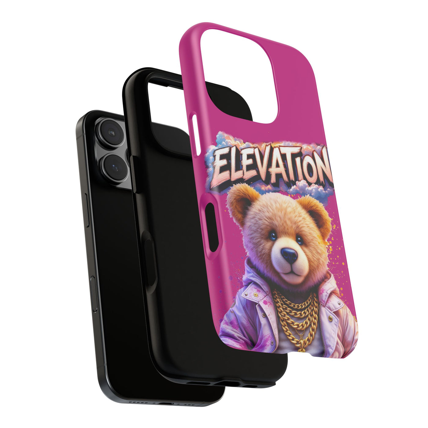 Elevated street drip Bear Pink Phone Case - Tough and Trendy Design