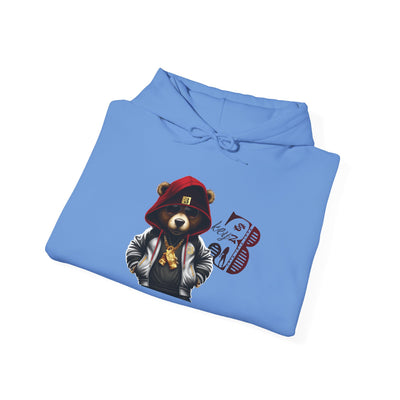 Unisex Hooded Sweatshirt 3keyz OG Teddy Drip Design Red/White