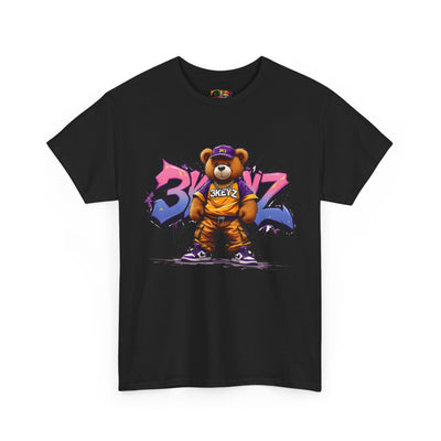 Teddy Drip Unisex Tee in Pink and Purple