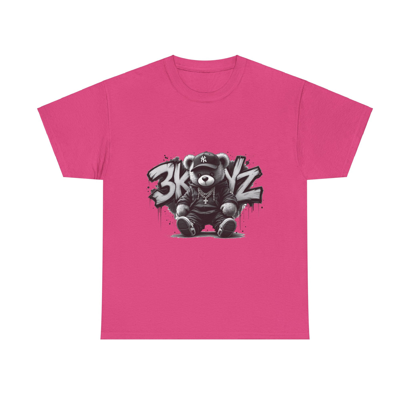 T-Shirt - 3keyz Teddy Drip B/W Unisex Heavy Cotton Tee
