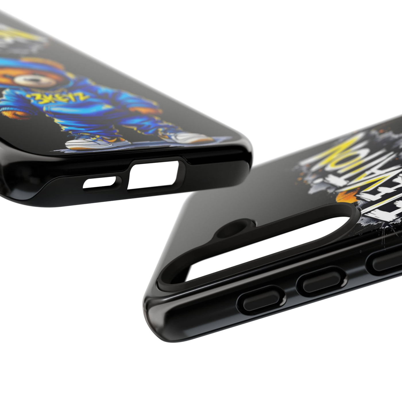 Elevated street drip Bear Black Phone Case - Tough and Trendy Design