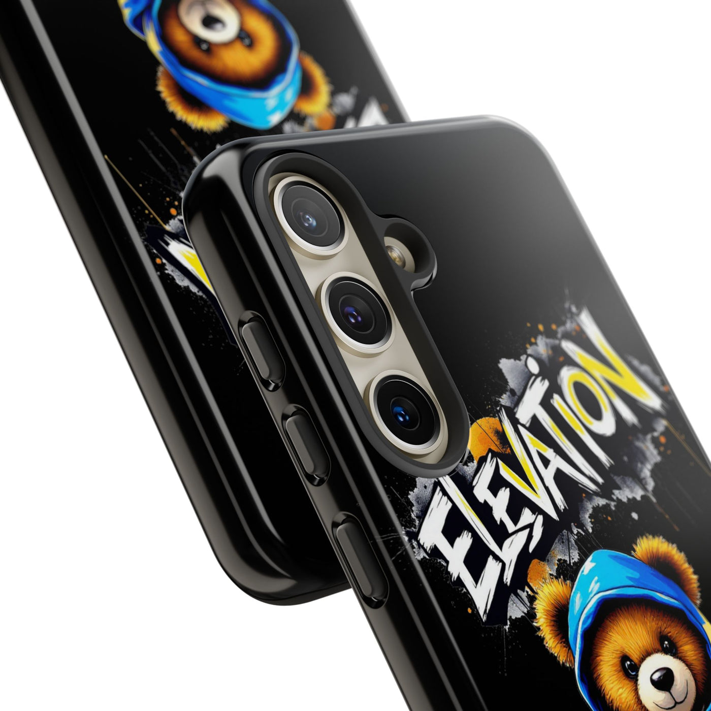 Elevated street drip Bear Black Phone Case - Tough and Trendy Design