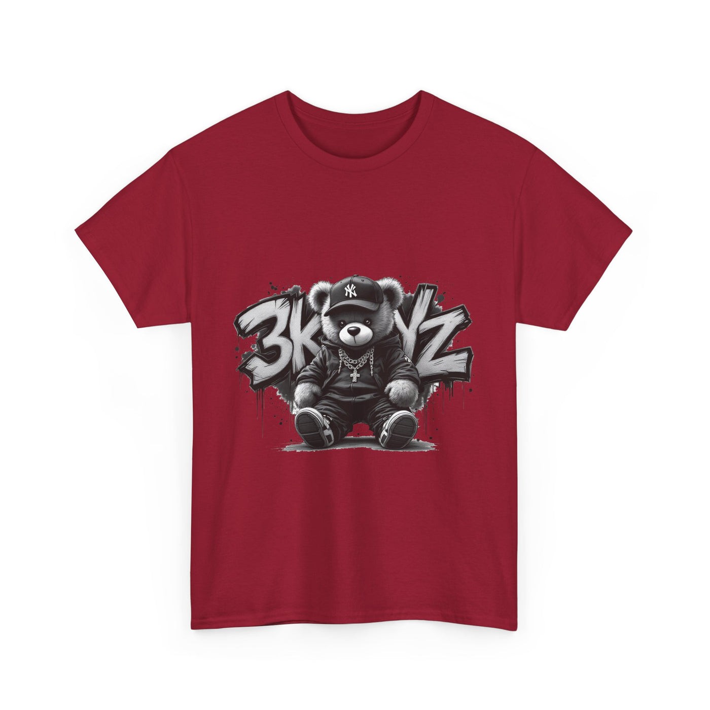 T-Shirt - 3keyz Teddy Drip B/W Unisex Heavy Cotton Tee