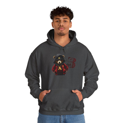 Unisex Hooded Sweatshirt 3keyz OG Teddy Drip Design Black/Red
