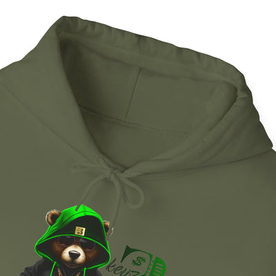 Unisex Hooded Sweatshirt 3keyz OG Teddy Drip Design Lime/Black