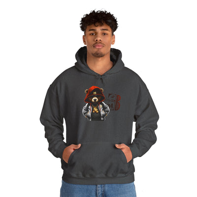 Unisex Hooded Sweatshirt 3keyz OG Teddy Drip Design Orange/White
