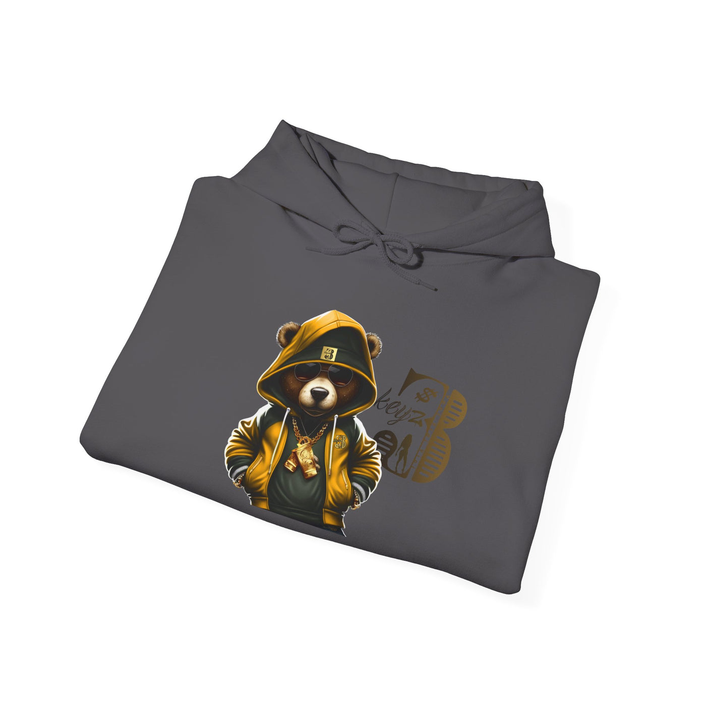 Unisex Hooded Sweatshirt 3keyz OG Teddy Drip Design Gold