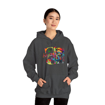 Unisex Hooded Sweatshirt 3keyz OG Teddy Drip Design Paint Splatter