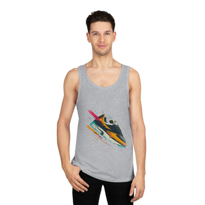 Athletic Tank Top with Shoe Drip Design