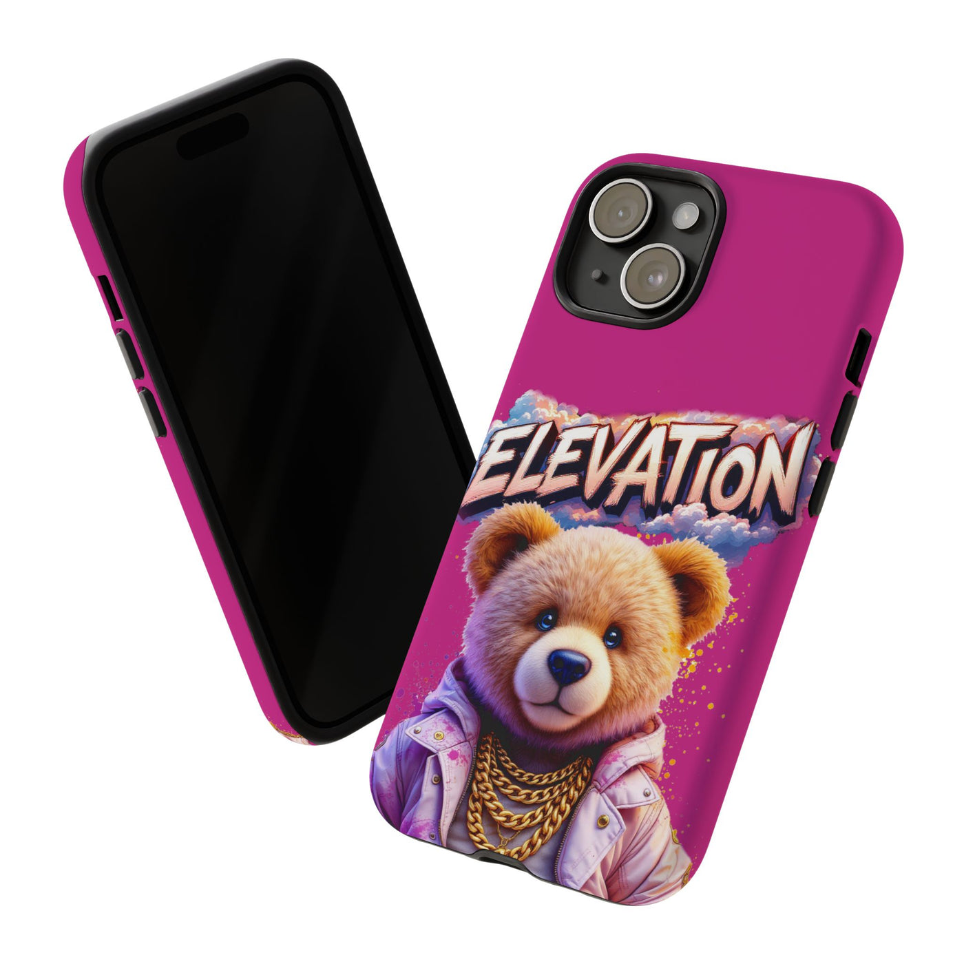 Elevated street drip Bear Pink Phone Case - Tough and Trendy Design