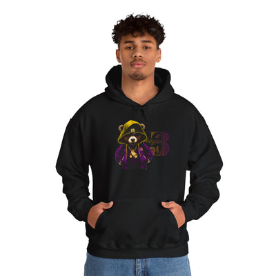 Unisex Hooded Sweatshirt 3keyz OG Teddy Drip Design Purple/Gold