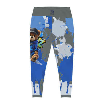 3keyz Blue splash yoga leggings