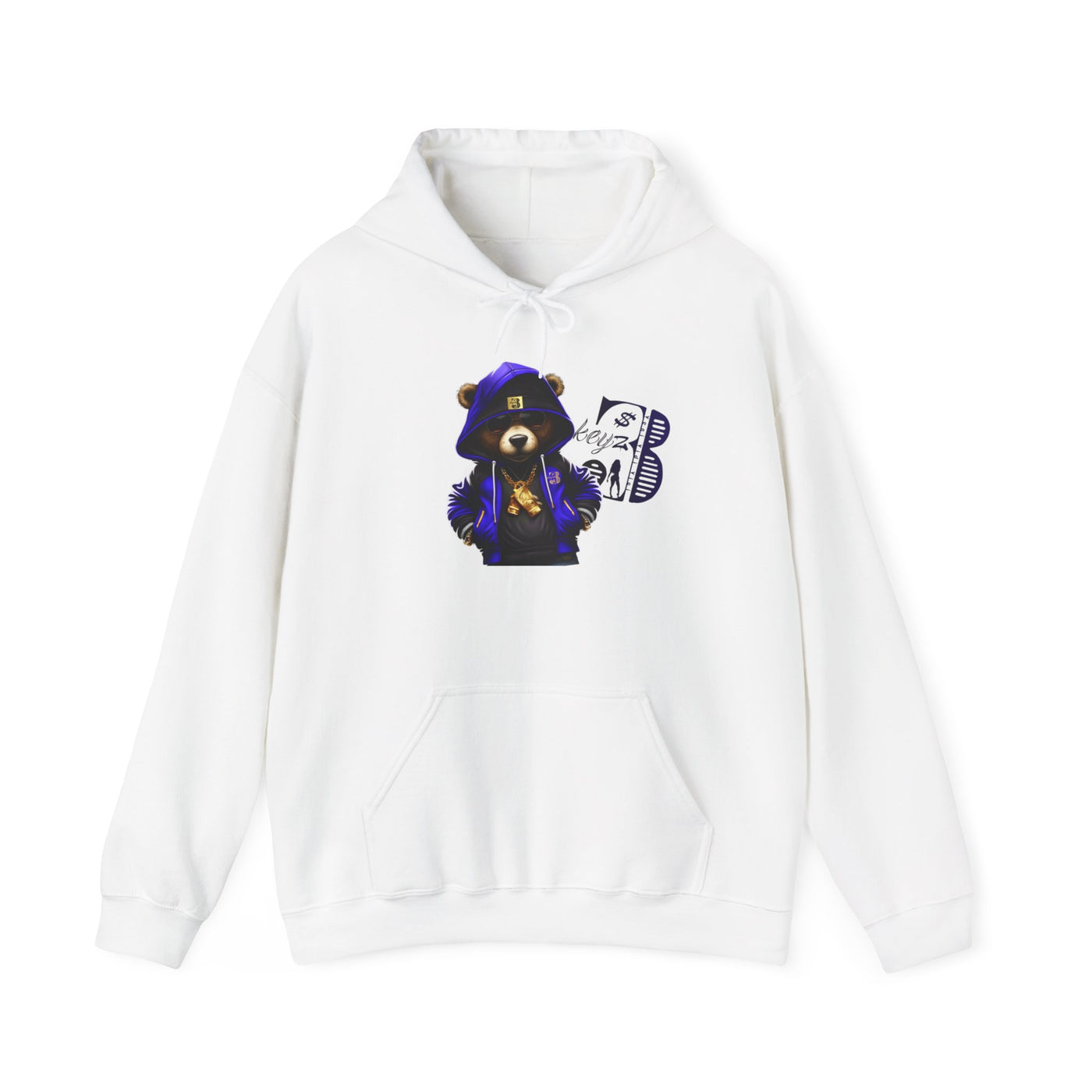 Unisex Hooded Sweatshirt 3keyz OG Teddy Drip Design Blue