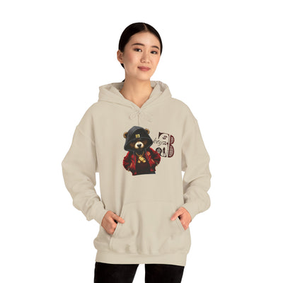 Unisex Hooded Sweatshirt 3keyz OG Teddy Drip Design Black/Red