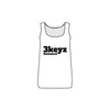 Tank Top - 3keyz Plain Black Women's Baby Rib Tank