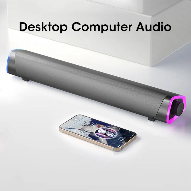 4D Pro Sound Bar - Premium Bluetooth Computer Speaker with Deep Bass Subwoofer | Perfect for Gaming & Music