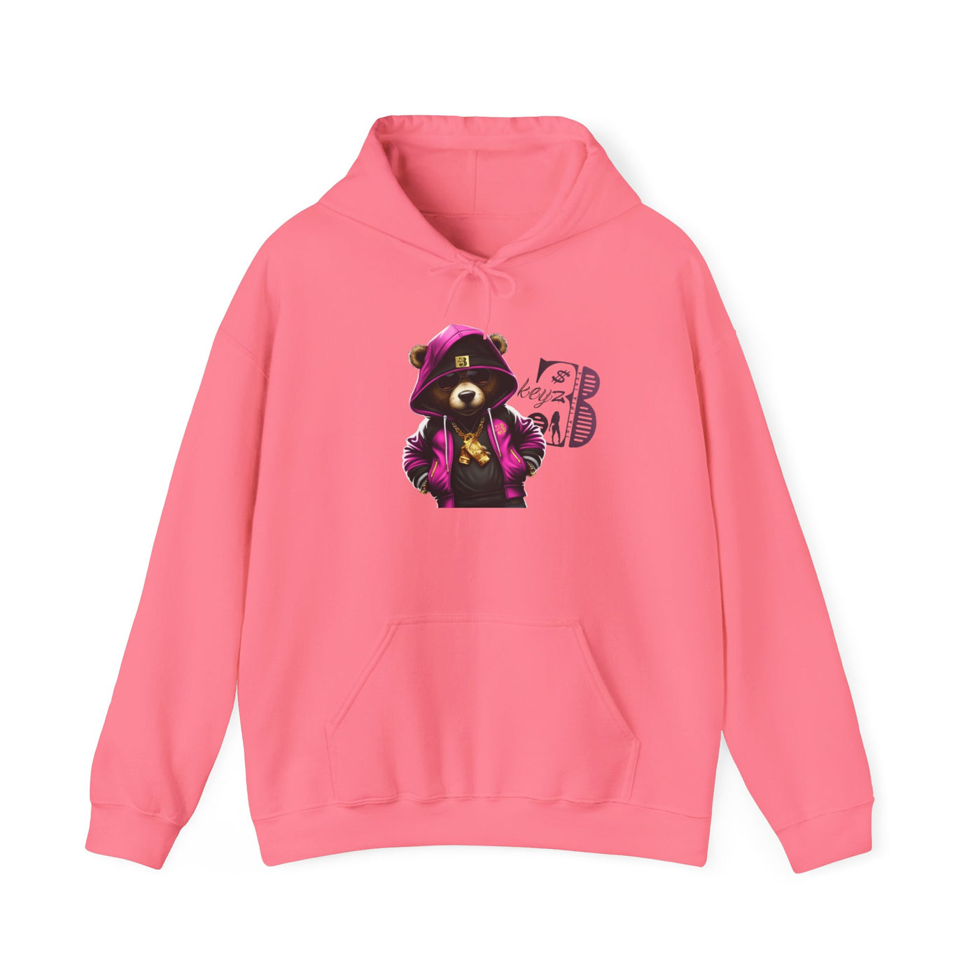 Unisex Hooded Sweatshirt 3keyz OG Teddy Drip Design Pinky