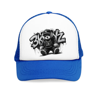 3keyz Black and White Trucker Hat Drip Design