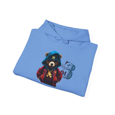 Unisex Hooded Sweatshirt 3keyz OG Teddy Drip Design R/W/B