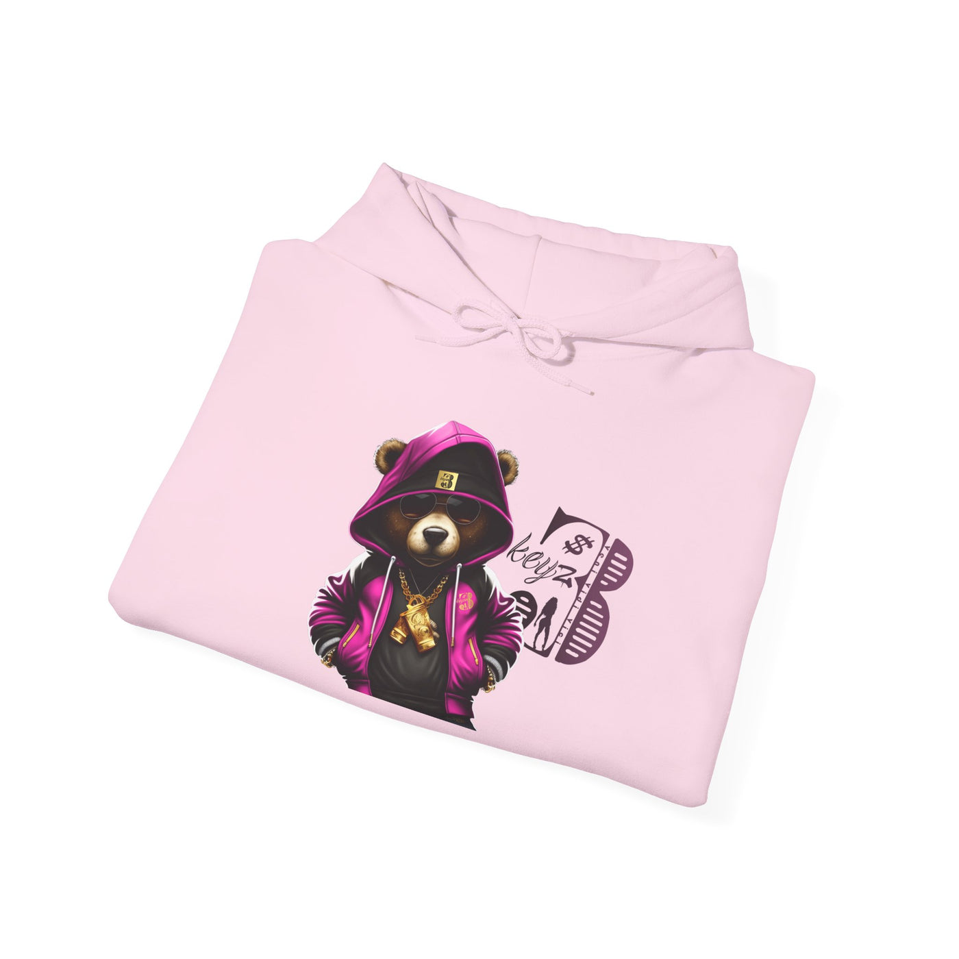 Unisex Hooded Sweatshirt 3keyz OG Teddy Drip Design Pinky