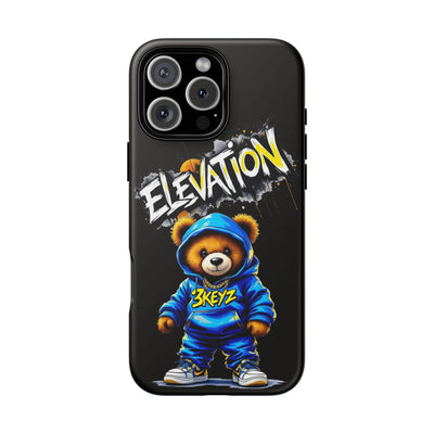 Elevated street drip Bear Black Phone Case - Tough and Trendy Design