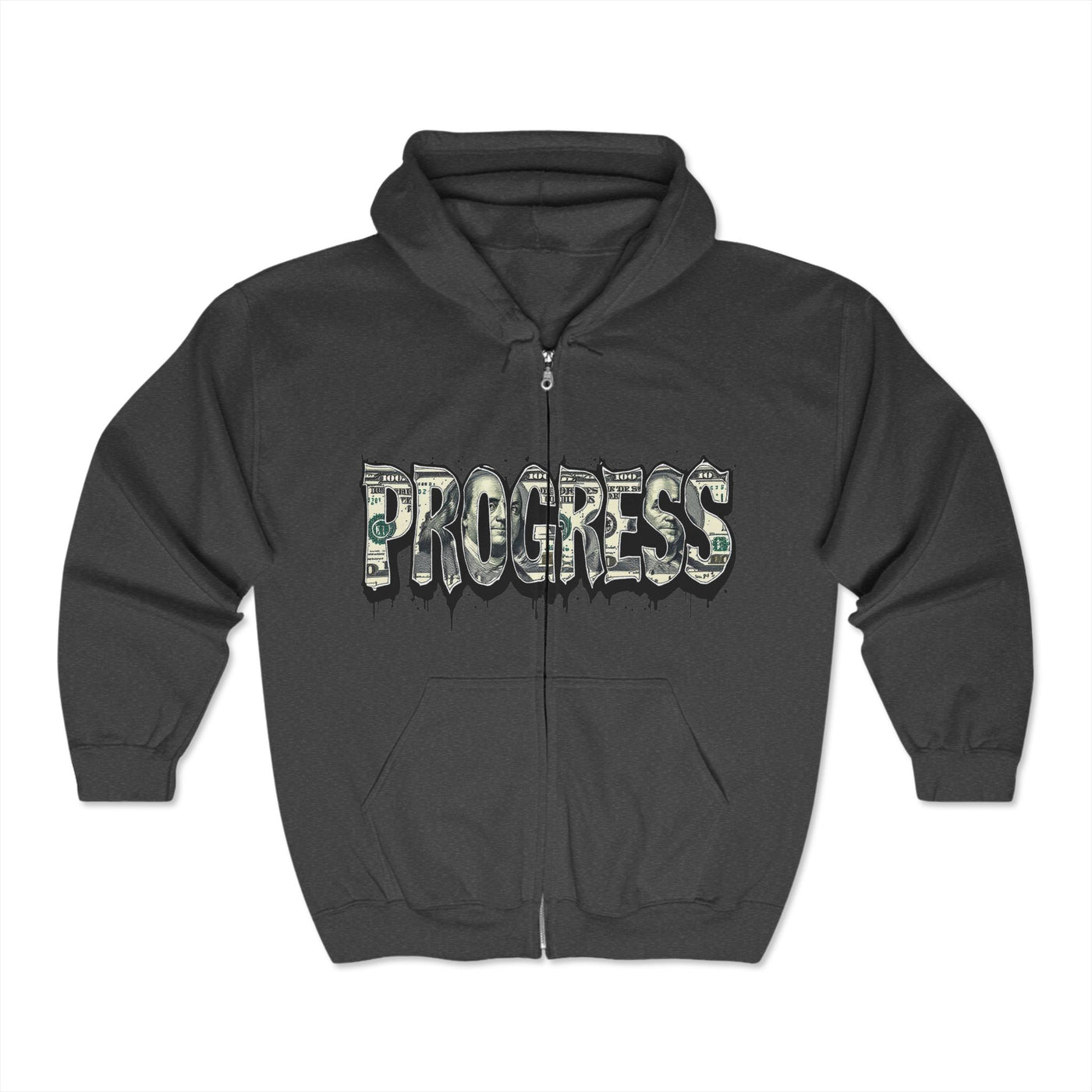 Hoodie - Progress Black/Blue OG Teddy Drip Sweatshirt