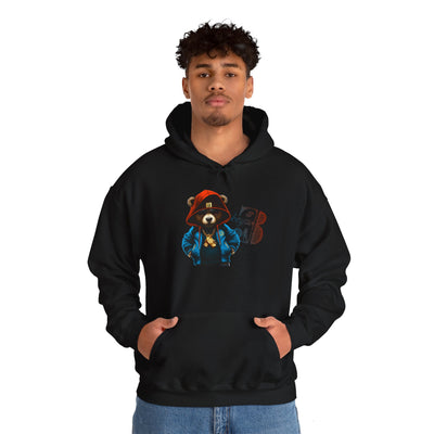 Unisex Hooded Sweatshirt 3keyz OG Teddy Drip Design Blue/Orange