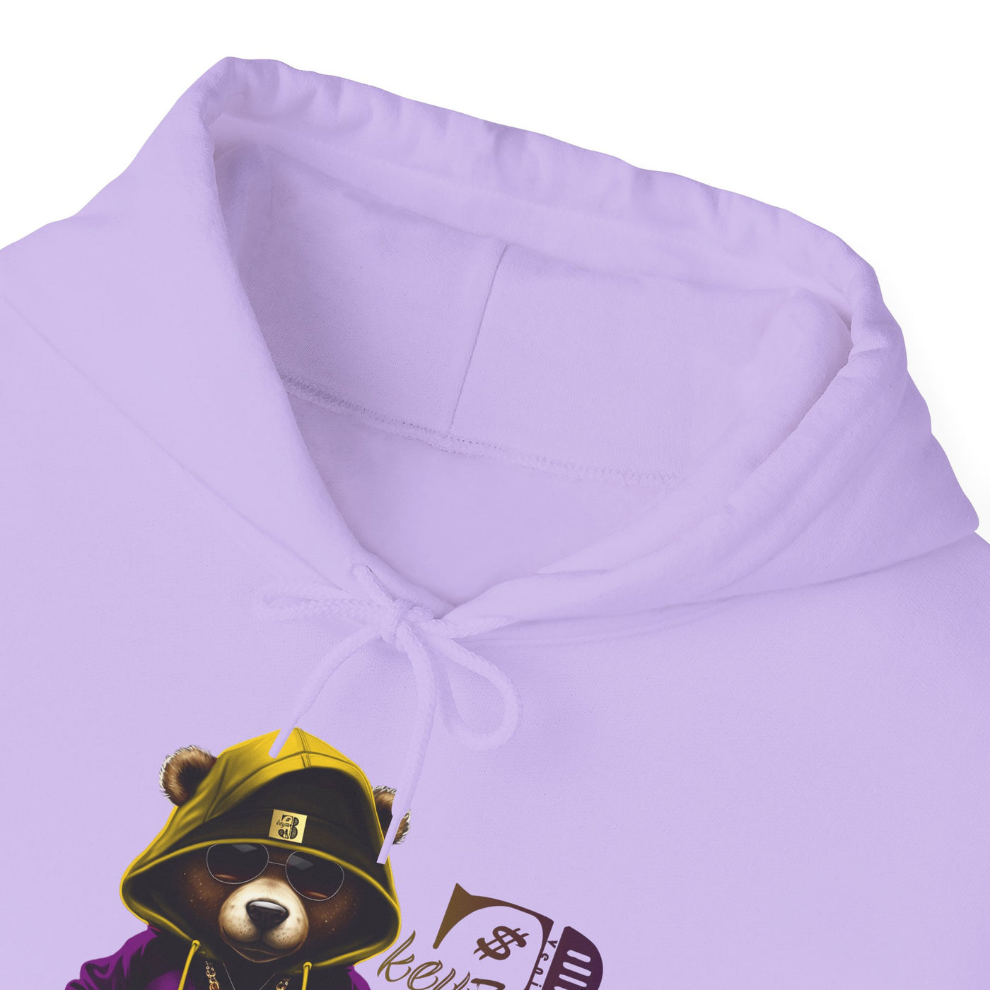 Unisex Hooded Sweatshirt 3keyz OG Teddy Drip Design Purple/Gold
