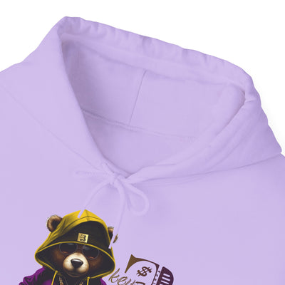 Unisex Hooded Sweatshirt 3keyz OG Teddy Drip Design Purple/Gold