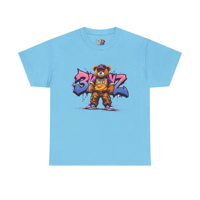 Teddy Drip Unisex Tee in Pink and Purple