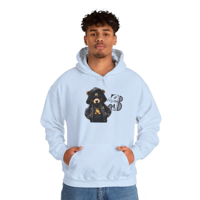 Unisex Hooded Sweatshirt 3keyz OG Teddy Drip Design Grey