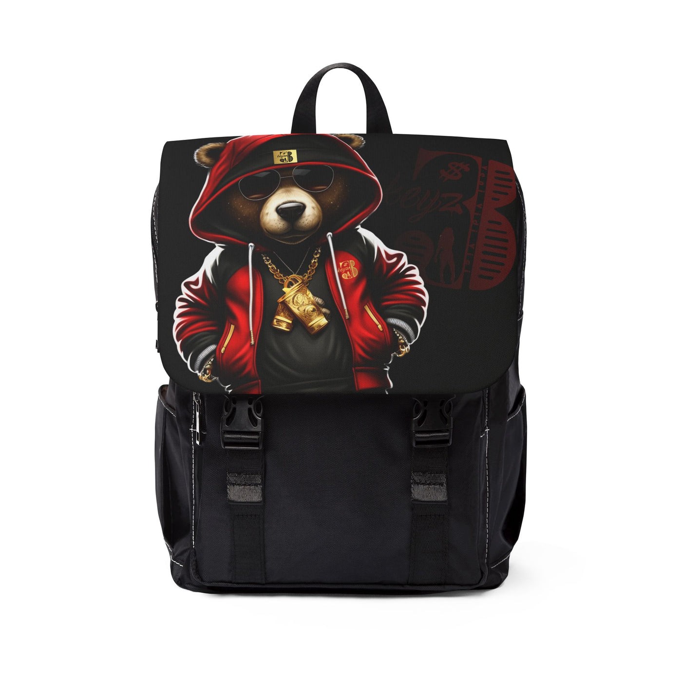 Backpack - 3keyz OG Drip Red and Black Unisex Casual Shoulder Backpack