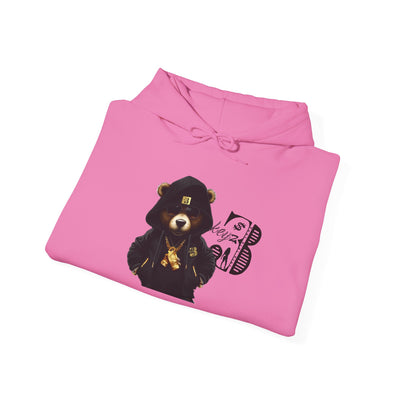 Unisex Hooded Sweatshirt 3keyz OG Teddy Drip Design Black
