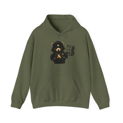 Unisex Hooded Sweatshirt 3keyz OG Teddy Drip Design Black