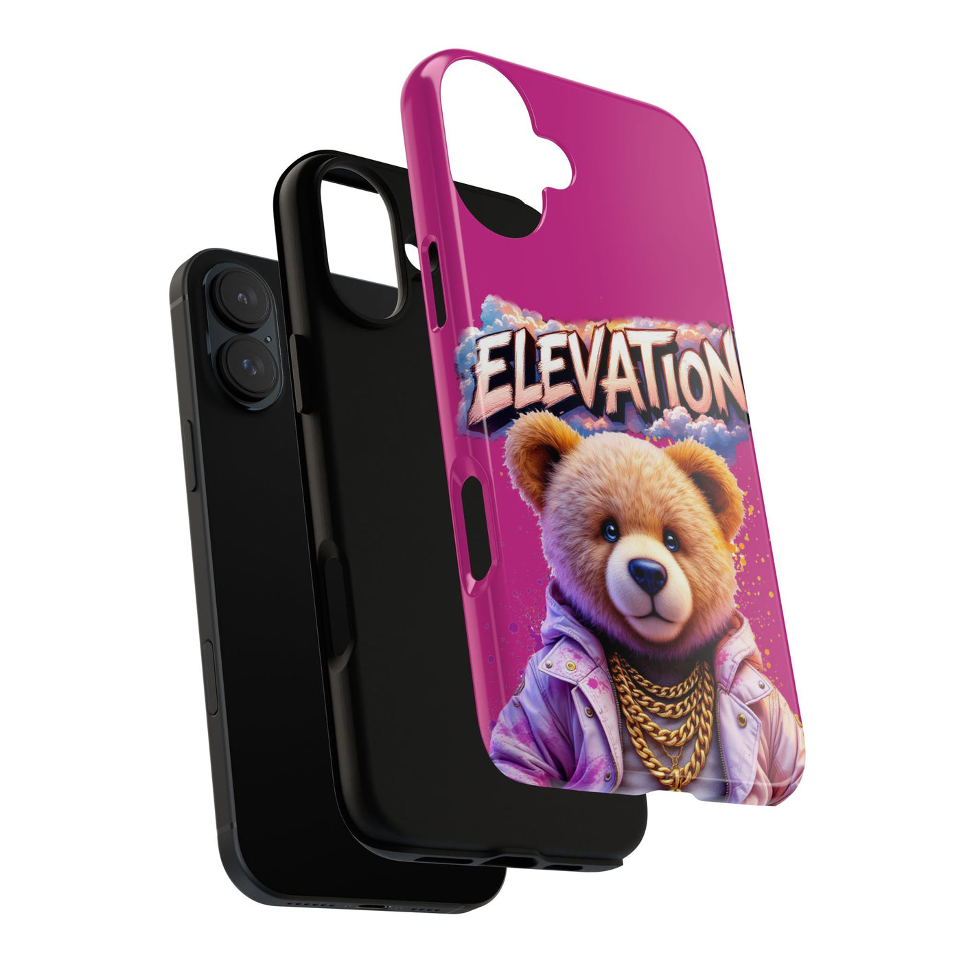Elevated street drip Bear Pink Phone Case - Tough and Trendy Design