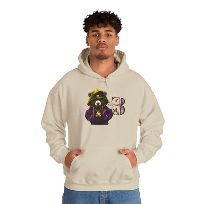 Unisex Hooded Sweatshirt 3keyz OG Teddy Drip Design Purple/Gold