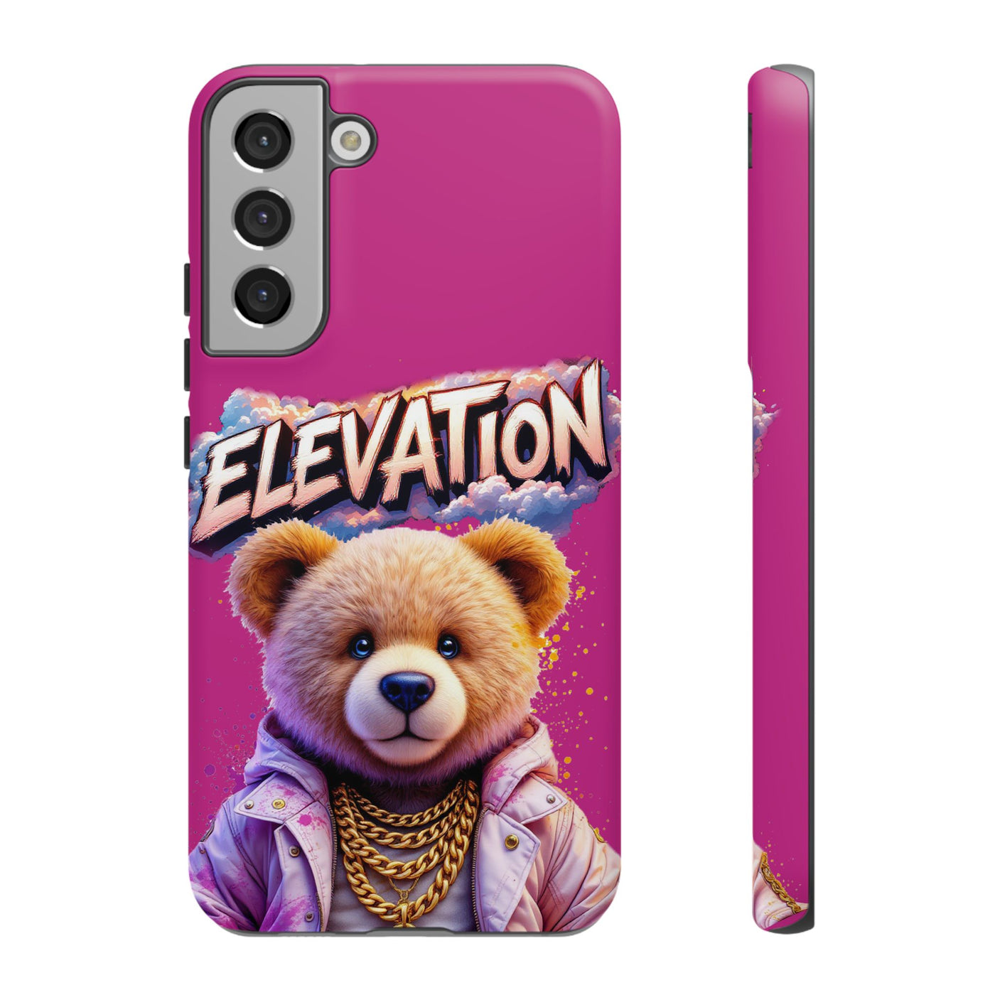 Elevated street drip Bear Pink Phone Case - Tough and Trendy Design