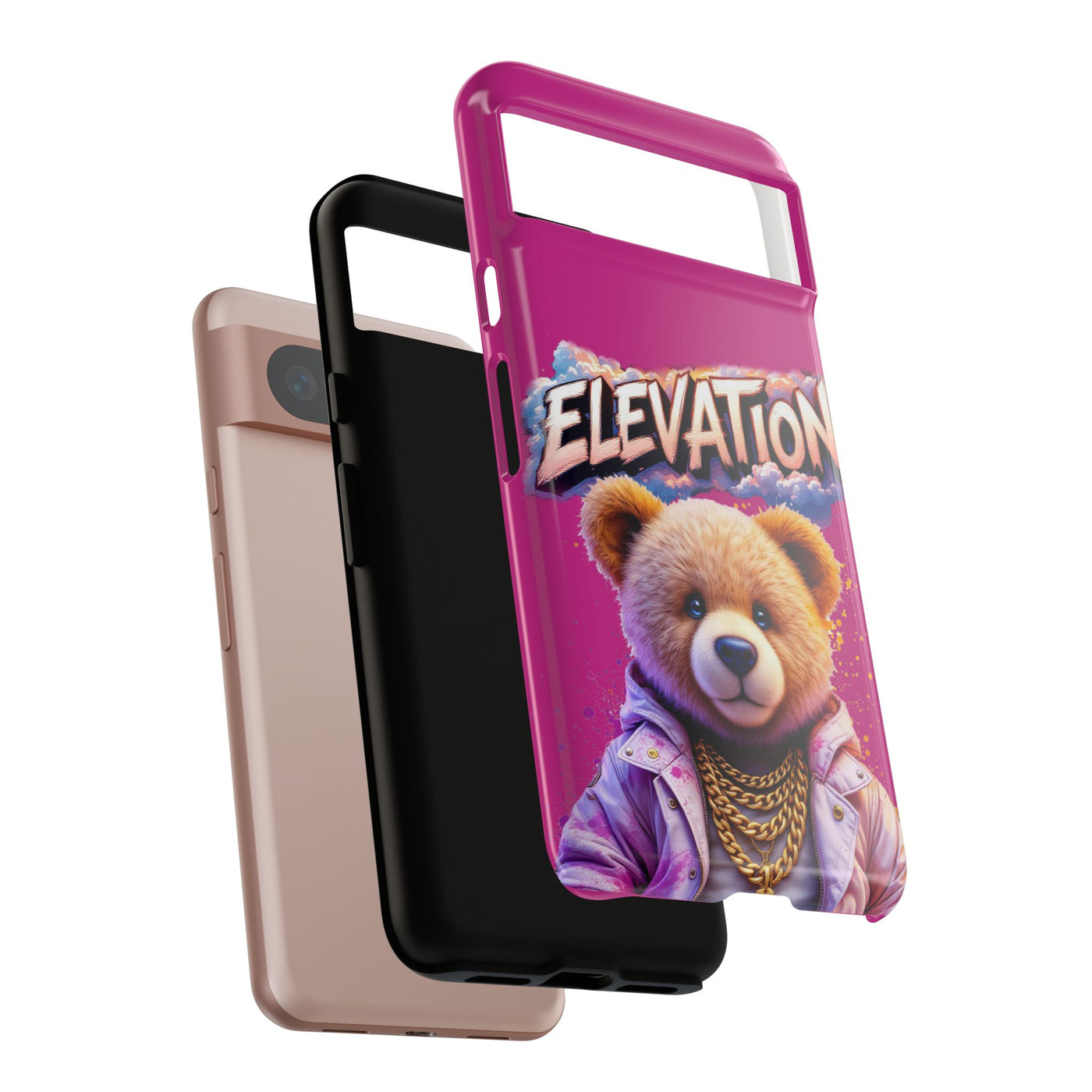 Elevated street drip Bear Pink Phone Case - Tough and Trendy Design