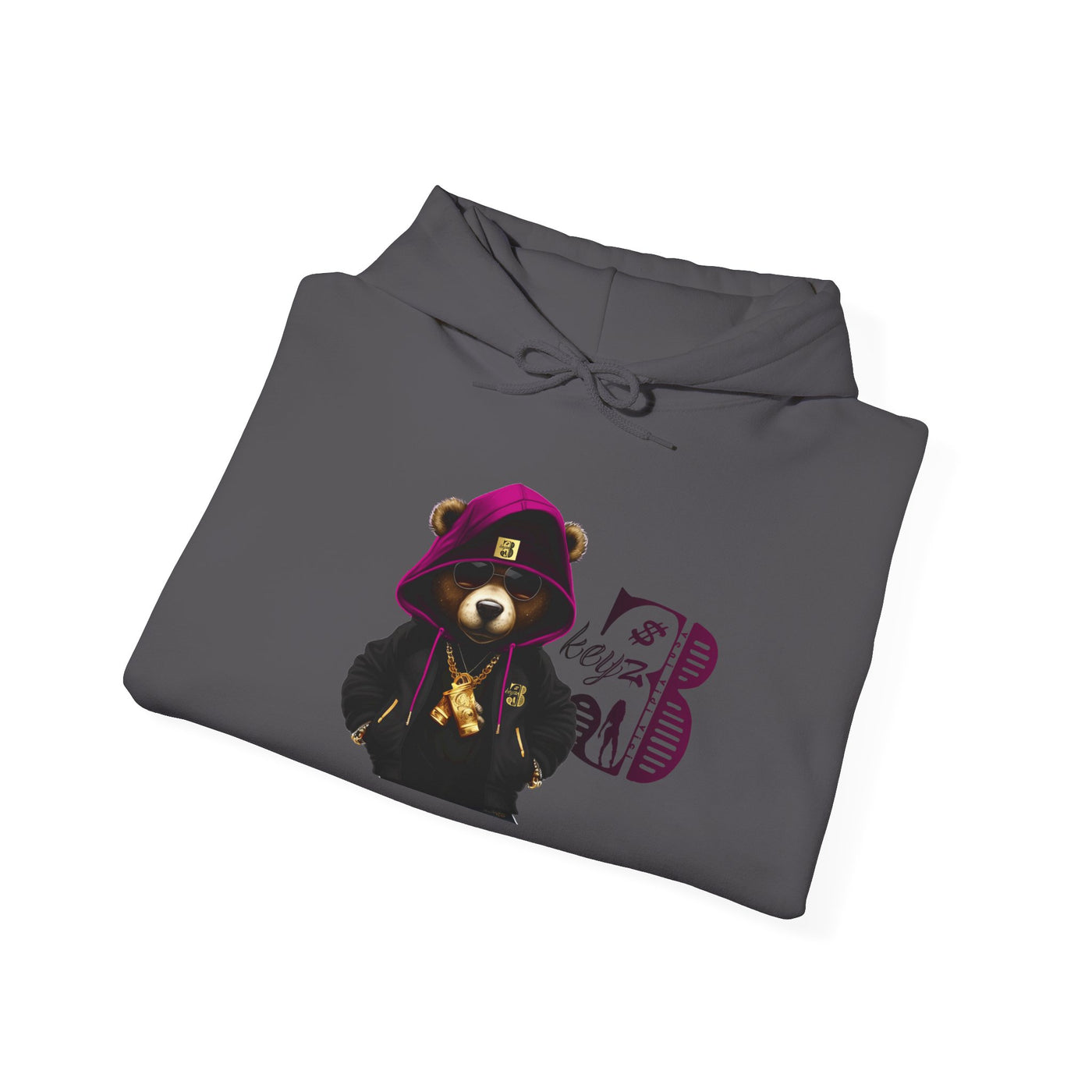 Unisex Hooded Sweatshirt 3keyz OG Teddy Drip Design Purple