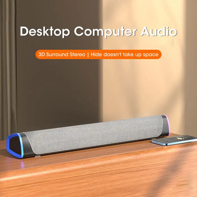 4D Pro Sound Bar - Premium Bluetooth Computer Speaker with Deep Bass Subwoofer | Perfect for Gaming & Music