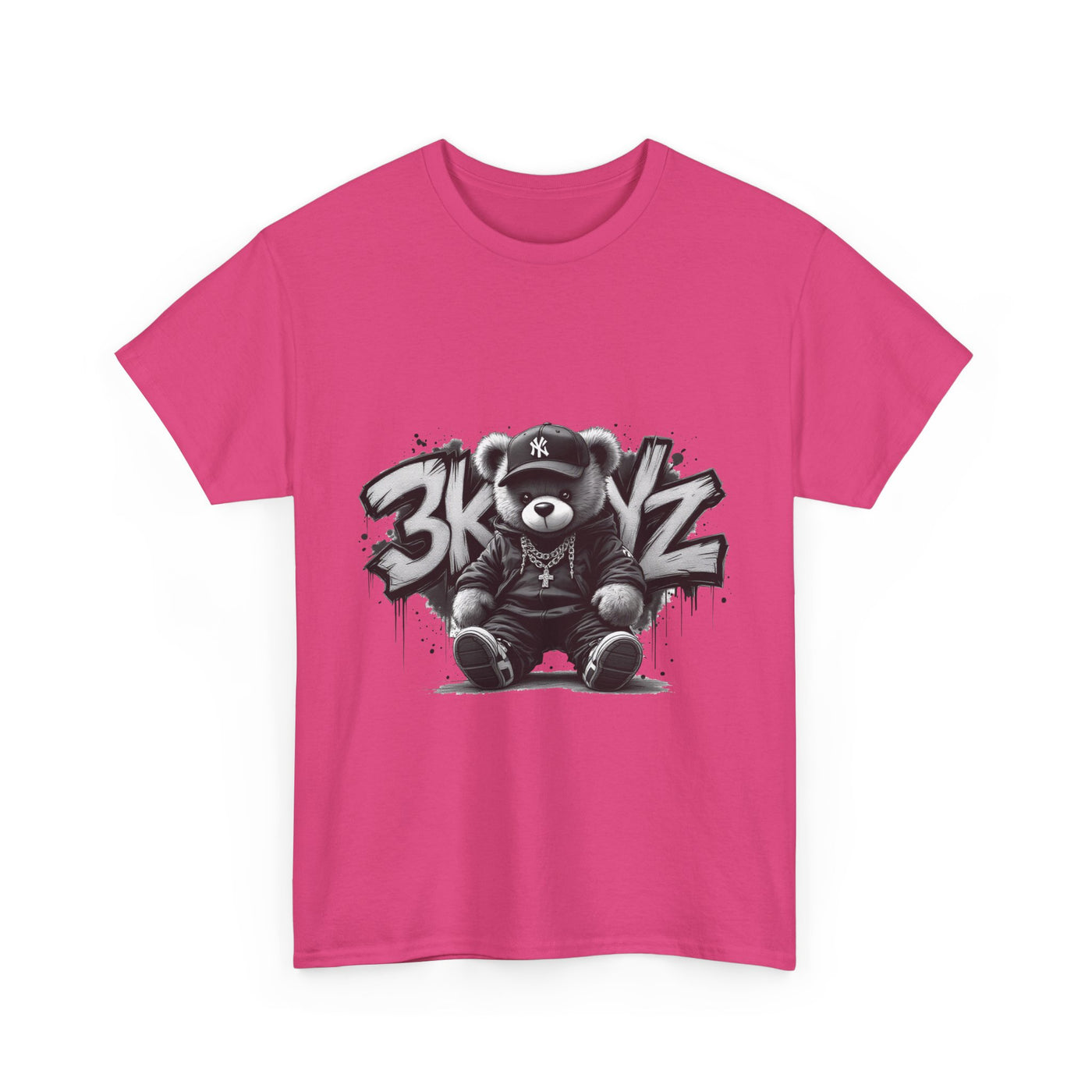 T-Shirt - 3keyz Teddy Drip B/W Unisex Heavy Cotton Tee