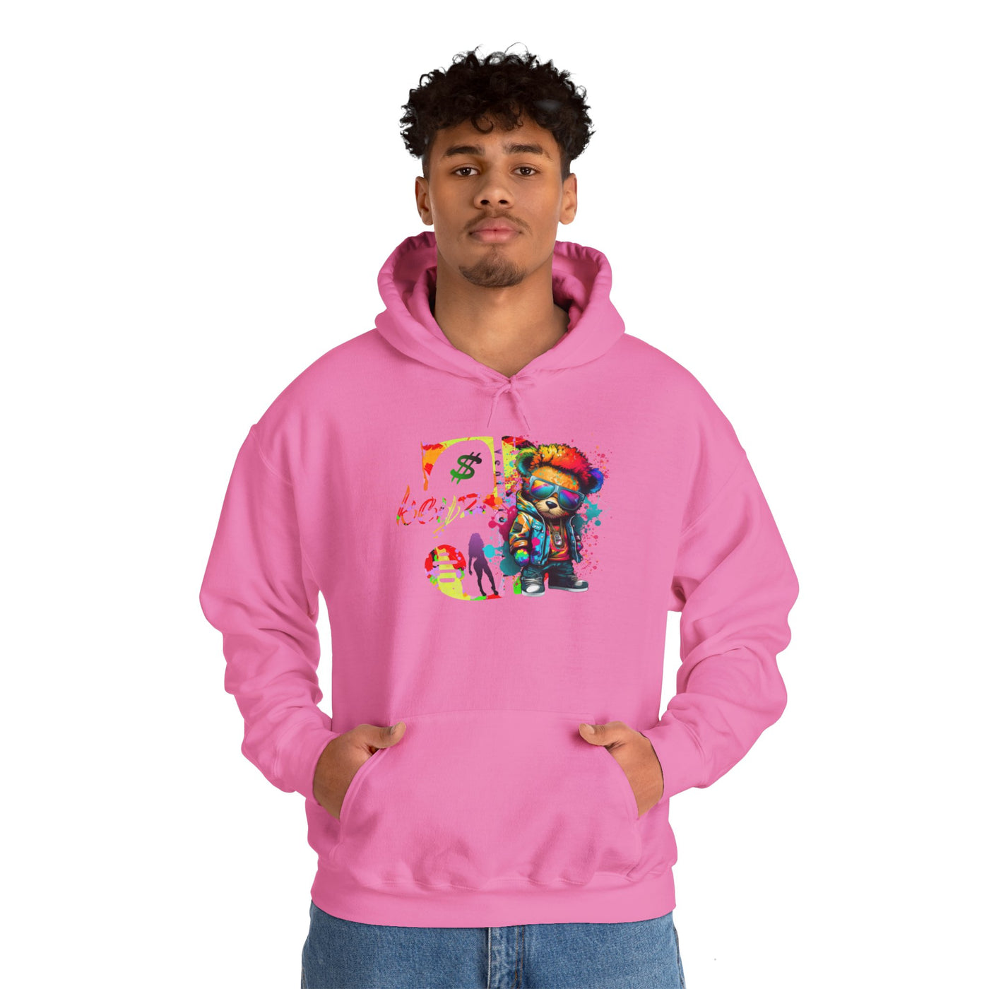 Unisex Hooded Sweatshirt 3keyz OG Teddy Drip Design Paint Splatter