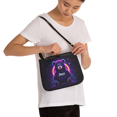 Neon Bear Shoulder Bag — Cute Teddy Graphic Small Purse